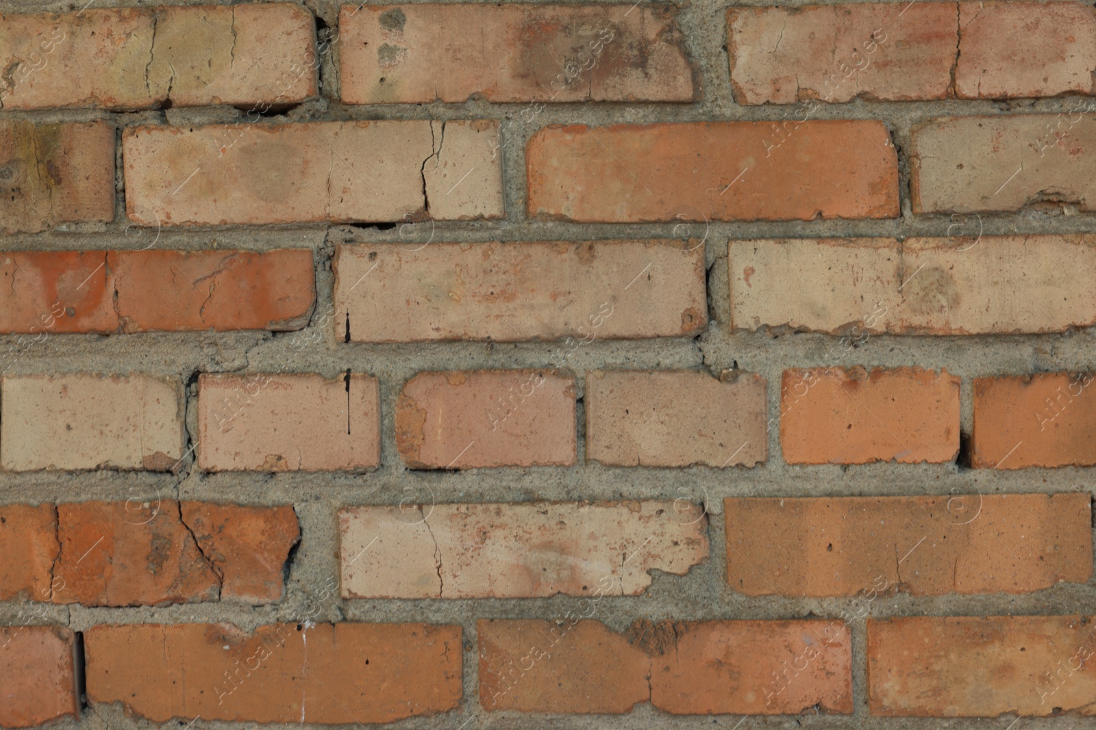 Photo of Texture of red brick wall as background, closeup