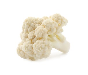 Photo of One fresh cauliflower floret isolated on white
