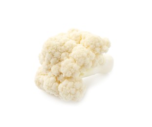 Photo of One fresh cauliflower floret isolated on white