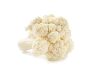Photo of One fresh cauliflower floret isolated on white