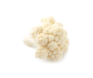 Photo of One fresh cauliflower floret isolated on white