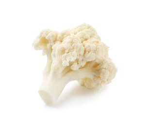 Photo of One fresh cauliflower floret isolated on white