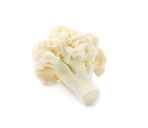 Photo of One fresh cauliflower floret isolated on white