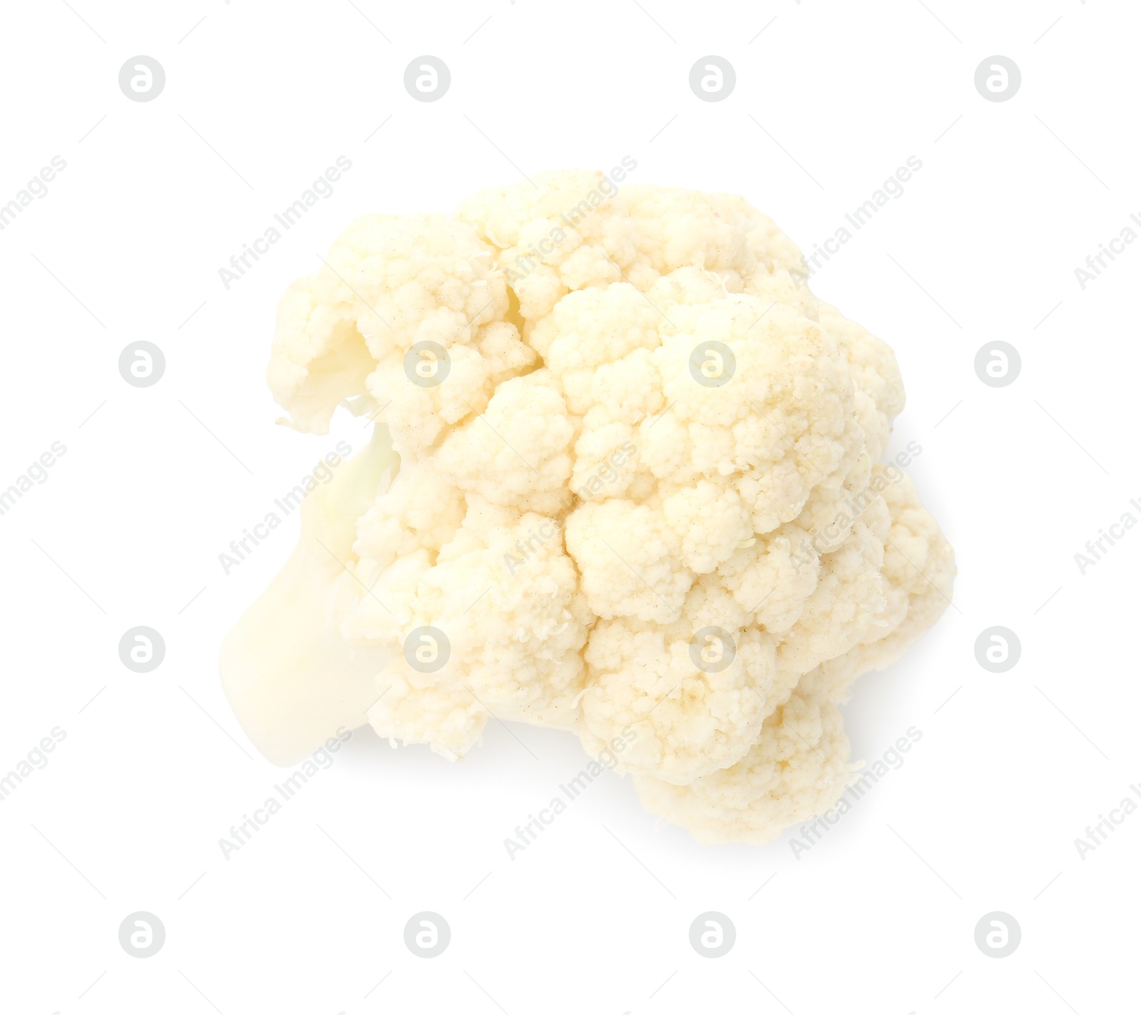 One fresh cauliflower floret isolated on white Photo of One fresh cauliflower floret isolated on white