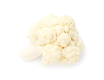 Photo of One fresh cauliflower floret isolated on white