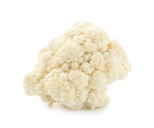 Photo of One fresh cauliflower floret isolated on white
