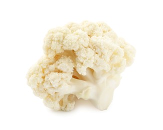 Photo of One fresh cauliflower floret isolated on white