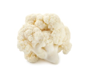 Photo of One fresh cauliflower floret isolated on white
