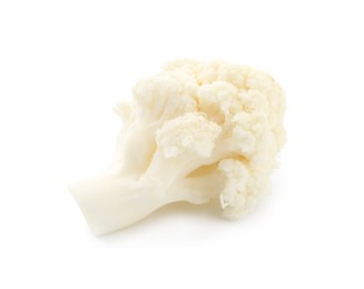 Photo of One fresh cauliflower floret isolated on white