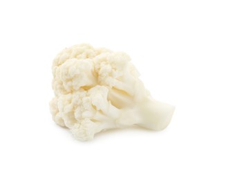 Photo of One fresh cauliflower floret isolated on white