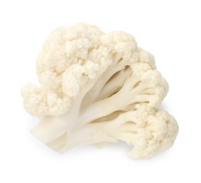 Photo of One fresh cauliflower floret isolated on white