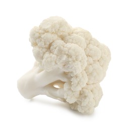 Photo of One fresh cauliflower floret isolated on white