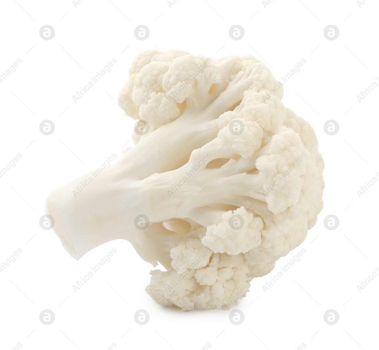 Photo of One fresh cauliflower floret isolated on white