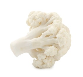 Photo of One fresh cauliflower floret isolated on white