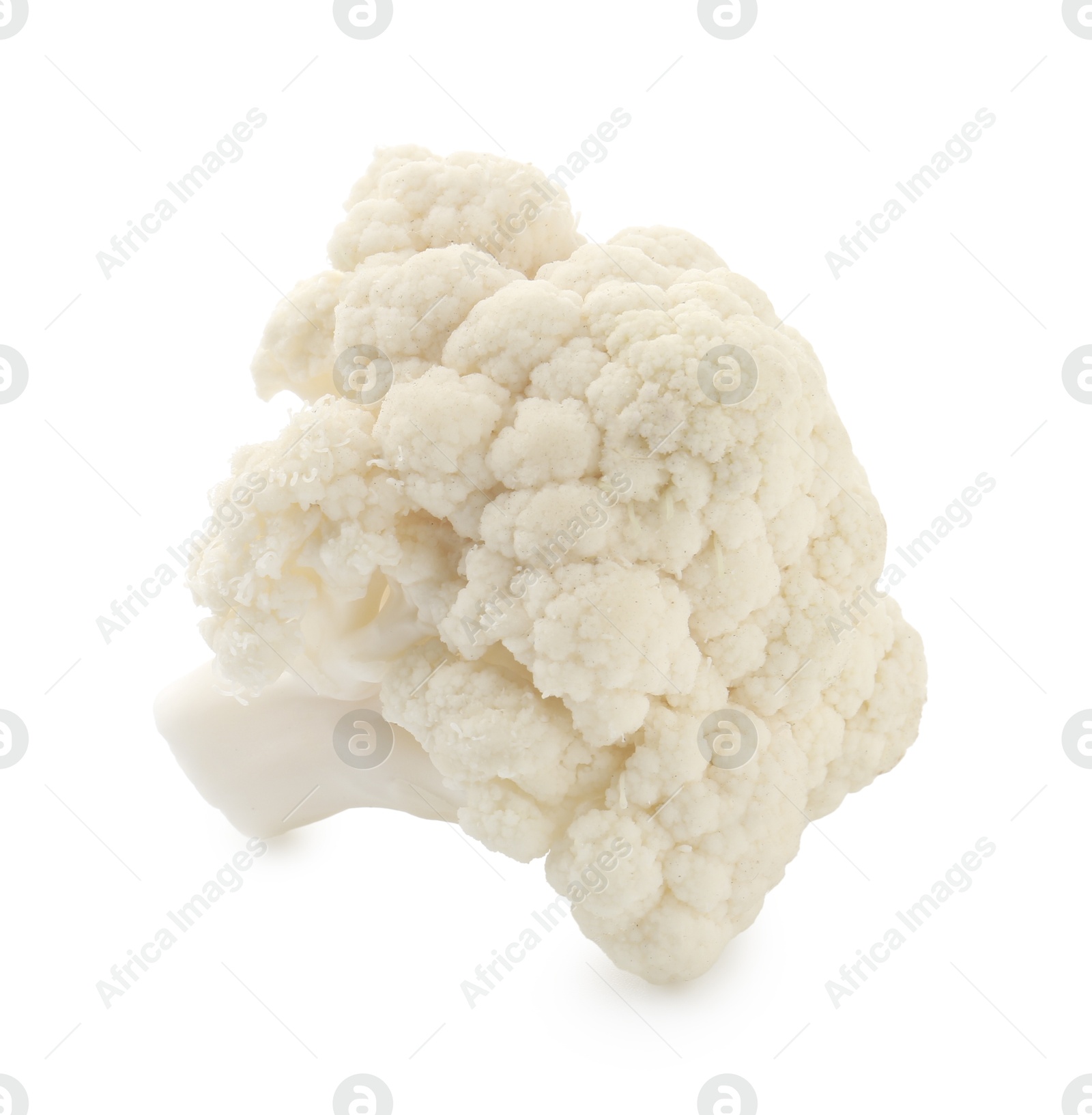 One fresh cauliflower floret isolated on white Photo of One fresh cauliflower floret isolated on white