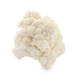 Photo of One fresh cauliflower floret isolated on white