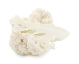 Photo of Piece of fresh cauliflower floret isolated on white