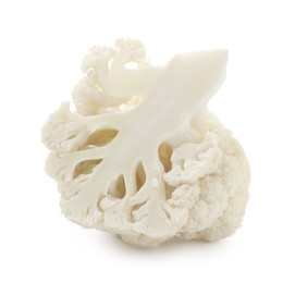 Photo of Piece of fresh cauliflower floret isolated on white