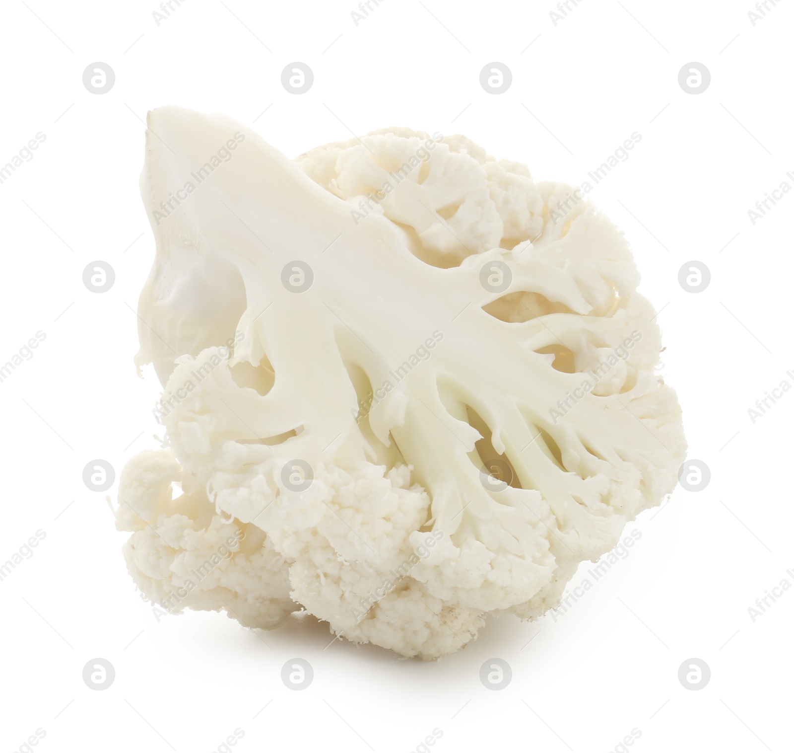 Photo of Piece of fresh cauliflower floret isolated on white