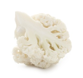 Photo of Piece of fresh cauliflower floret isolated on white