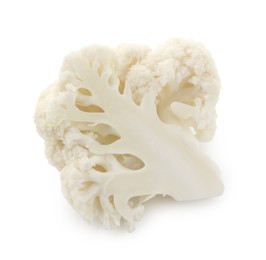 Photo of Piece of fresh cauliflower floret isolated on white