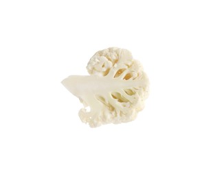 Photo of Piece of fresh cauliflower floret isolated on white