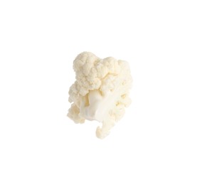 Photo of One fresh cauliflower floret isolated on white