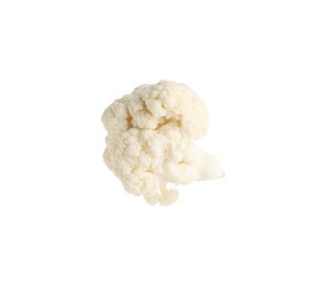 Photo of One fresh cauliflower floret isolated on white