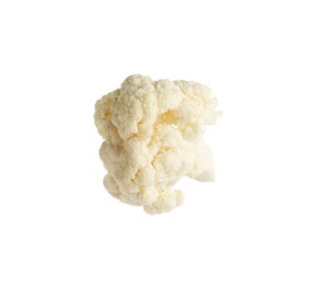 Photo of One fresh cauliflower floret isolated on white