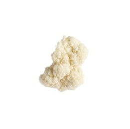 Photo of One fresh cauliflower floret isolated on white