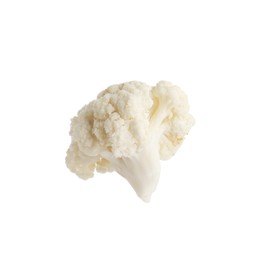 Photo of One fresh cauliflower floret isolated on white