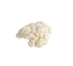Photo of One fresh cauliflower floret isolated on white