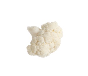 Photo of One fresh cauliflower floret isolated on white