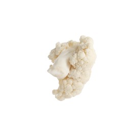 Photo of One fresh cauliflower floret isolated on white