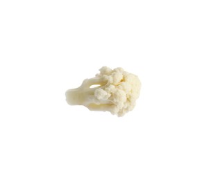 Photo of One fresh cauliflower floret isolated on white