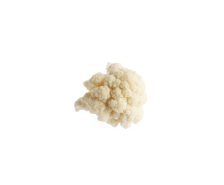 Photo of One fresh cauliflower floret isolated on white