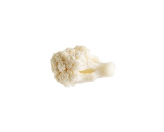Photo of One fresh cauliflower floret isolated on white