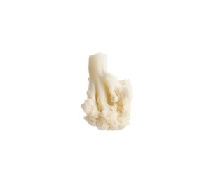 Photo of One fresh cauliflower floret isolated on white