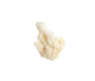 Photo of One fresh cauliflower floret isolated on white