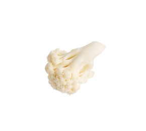 Photo of One fresh cauliflower floret isolated on white