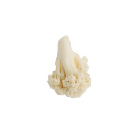 Photo of One fresh cauliflower floret isolated on white