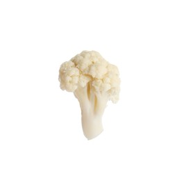 Photo of One fresh cauliflower floret isolated on white