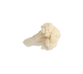 Photo of One fresh cauliflower floret isolated on white