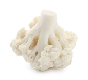Photo of One fresh cauliflower floret isolated on white