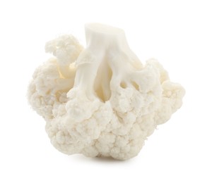 Photo of One fresh cauliflower floret isolated on white