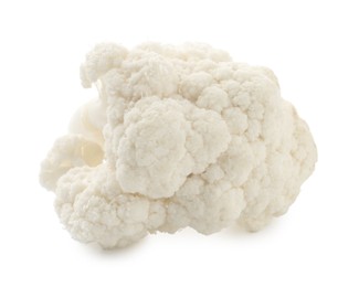 Photo of One fresh cauliflower floret isolated on white