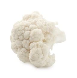 Photo of One fresh cauliflower floret isolated on white
