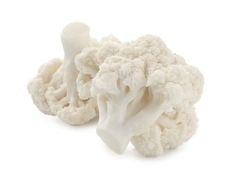 Photo of Fresh raw cauliflower florets isolated on white