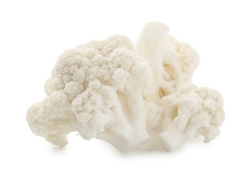 Photo of Fresh raw cauliflower florets isolated on white