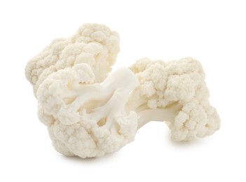 Photo of Fresh raw cauliflower florets isolated on white